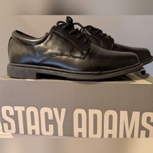 Stacy Adams Classic Black Leather Oxfords